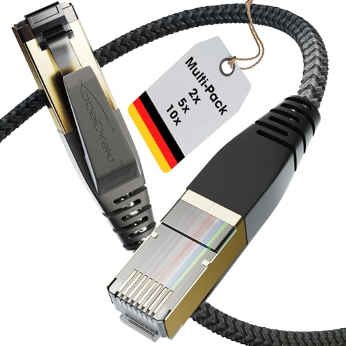 KabelDirekt – Cat 8 Network Cable – 10x5m 40Gbps