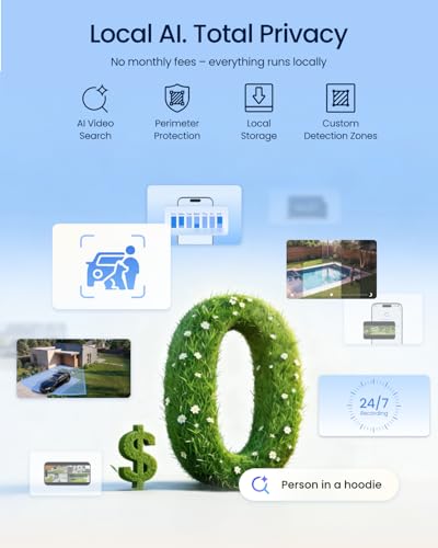 Reolink OMVI 3i WiFi, 10MP+8MP Triple-Lens Panoramic Pan-Tilt Outdoor Security Camera, SyncTrack & Auto Tracking, Dual-Band WiFi 6, Smart AI Detection, Local AI Video Search, No Monthly Fees