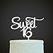 INNORU Sweet 16 Cake Topper - Silver Sweet Sixteen Cake Topper - 16th Birthday Party Decorations Supplies