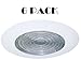 6” INCH RECESSED CAN LIGHT SHOWER TRIM CLEAR GLASS FRESNEL LENS - 6 PACK