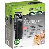Andis ProClip AG2 2-Speed Detachable Blade Clipper, Professional Animal Grooming, AG-2,Black  (22215)