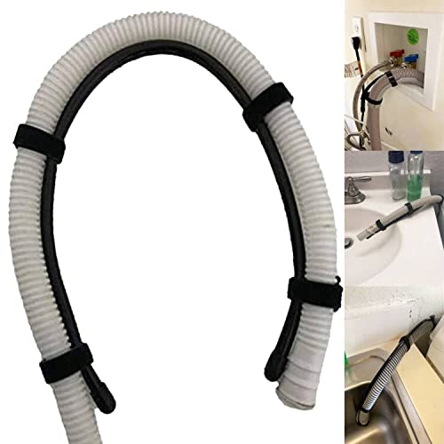 Photo 1 of Universal Adjustable Shape Drain Hose Guide Assembly for Kitchen Sink Laundry Tub Washing Machine Discharge Hose Clip Hose Holder Fits All Drain Hose - You can Mold it to fit Your Needs.