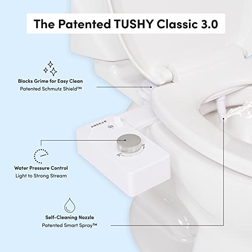 TUSHY Classic 3.0 Bidet Toilet Seat Attachment A NonElectric Self