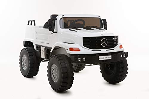 VALUE BOX Licensed Mercedes Benz Kids 12V Ride On SUV, Battery Motorized Electric Cars Vehicles w/ Remote Control, LED Headlights, Music, Horn, Adjustable Seat Belt, 3.7 MPH, White