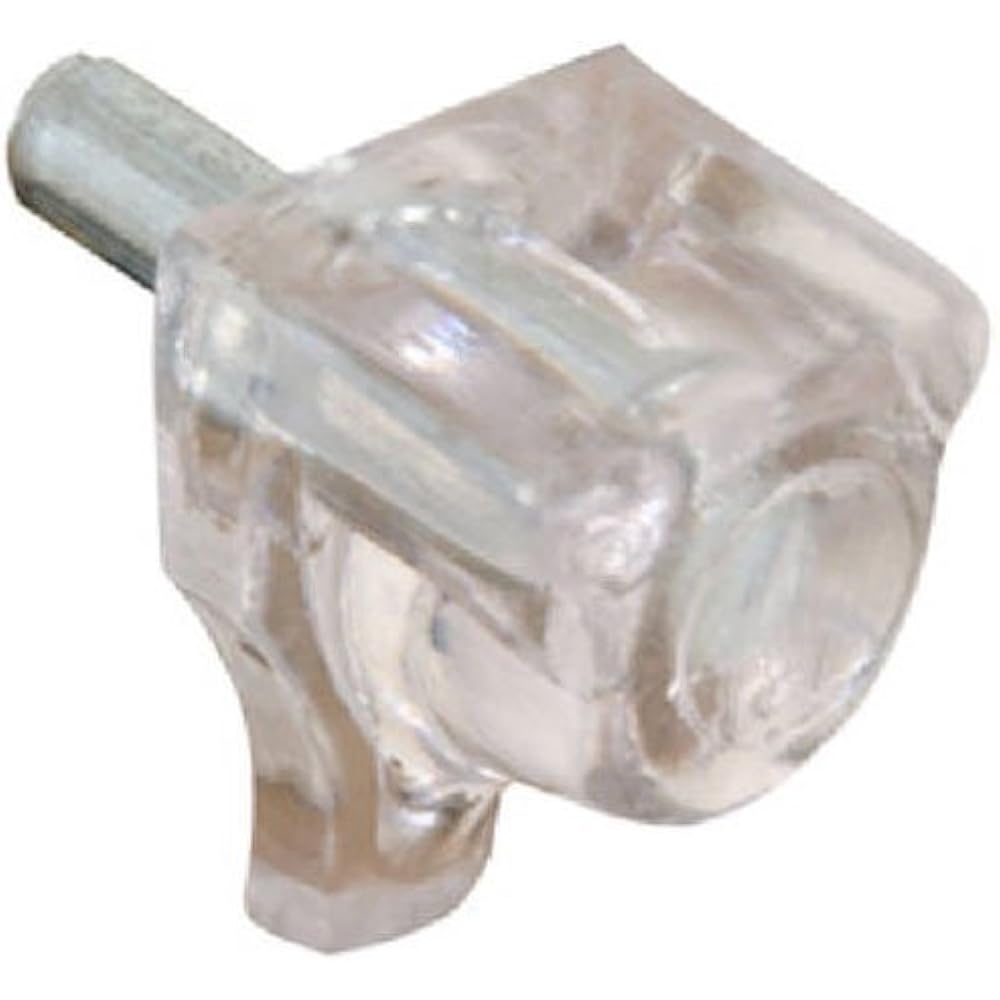 SlideCo 242159 Small Shelf Support Peg, 1/8 In. Metal Stem, Clear