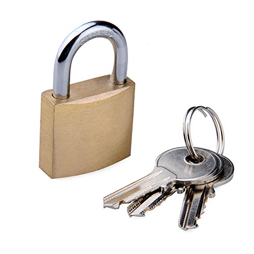 SEPOX Solid Brass Padlock with 30mm Wide Body, ¼” Shackle Diameter pack of 4