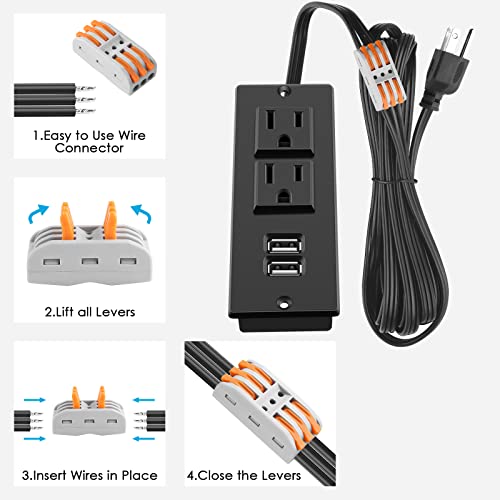 Conference Recessed Power Strip Socket,Gun Safe Power Outlet Kit