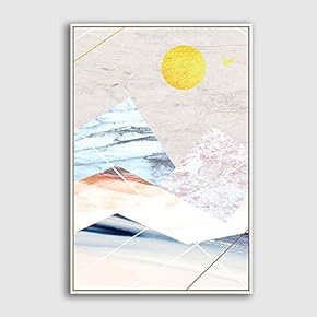 Framed Home Artwork Abstract Colorful Scenery for Living Room Bedroom