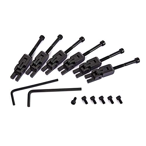 Difcuy 6Pcs Double Locking System Strings Saddles Replacement for Floyd Rose Guitar Tremolo Bridge Instrument Accessories Black