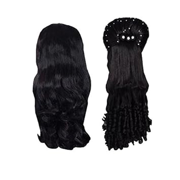 Rz World Best Quality Party Wear Synthetic Black Hair Extension