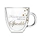 Cypress Home Sparkle Glass Coffee Cup, 12 ounces