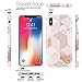 JAHOLAN Compatible iPhone Xs Max Case Bling Glitter Sparkle Rose Gold Marble Design Clear Bumper TPU Soft Rubber Silicone Cover Phone Case for iPhone Xs Max 2018 6.5 inch