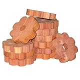 Household Essentials 14376-1 CedarFresh Red Cedar Wood Flower Rings for Hangers - Set of 20
