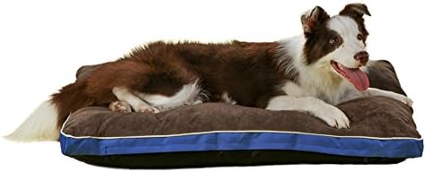 QIAOQI Dog Bed Orthopedic, Pet Mattress for Dogs & Cats Soft Quilted Cushion Mat - Rectangular Fits Crate, Carrier & Kennel Medium Grey