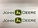 2 John Deere Badge Center & Name Diecut Decals by SBD Decals