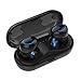 True Wireless Earbuds, Kissral TWS Stereo Bluetooth Headphones with Built-in HD Mic and Charging Case for iPhone and Android - Black