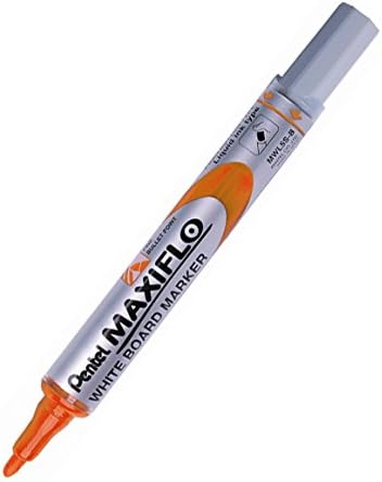 Pentel Maxiflo White Board Fine Bullet Point Markers Orange MWL5S-F (Pack of 12)