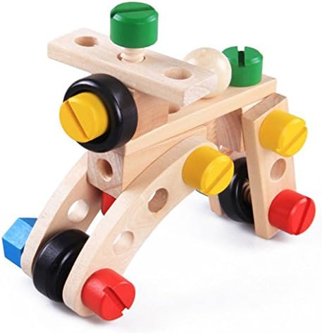 Beiyoyo Education Toys DIY 3D Changeable Nut Car Building Blocks Toys For Kids Wooden Puzzle Blocks Toys