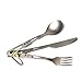 Keith Titanium Utility Cutlery Set Extra Strong Ultra Lightweight Professional (Ti), Healthy & Eco-Friendly 3 Piece Knife Fork Spoon Set for Home Use / Travel / Camping Cutlery Setthumb 1