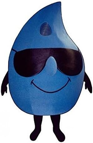 Blue water drop Walking Mascot Costume Cartoon Characte Christmas Halloween ( Size : Large(180-190)cm )
