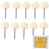 ZFE Mounted Cotton Buffs Polishing Wheel For Dremel Rotay Tools Pack of 10Pcs