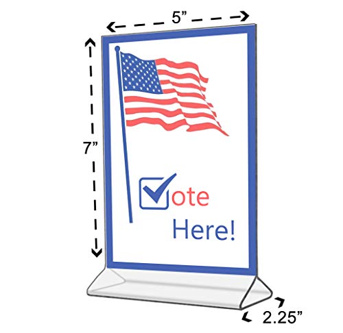 ChefLand 5" X 7" Acrylic Sign Holder/Clear Table Card Display/Plastic Upright Menu Ad Frame (Pack of 12) - Thumbnail 5
