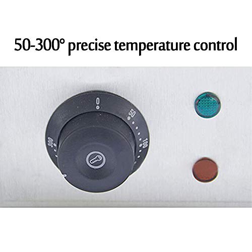 20'' Commercial Countertop Griddle - PROMOTOR Electric Griddle Tools Stainless Steel Electric Thermomate Grill BBQ Plate - Thumbnail 4