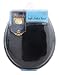 Soft Standard Vinyl Toilet Seat, Black - 17 Inch Soft Vinyl Cover with Comfort Foam Cushioning - Fits All Standard Size Fixtures - Easy to Install Fantasia by Achim Home Decor