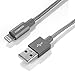 Lightning Cable, JOOMFEEN Nylon Braided Extra Long 10ft USB Syncing and Charging Cable Cord Charger for Apple iPhone se/7/7 plus/6 plus/6s plus/6/6s/5/5S/5C, iPad 4, iPad Air 1/2, iPad Mini, iPod-Grey