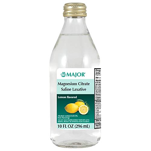Major Magnesium Citrate Oral Solution, Saline Laxative, Lemon, 10 Ounce