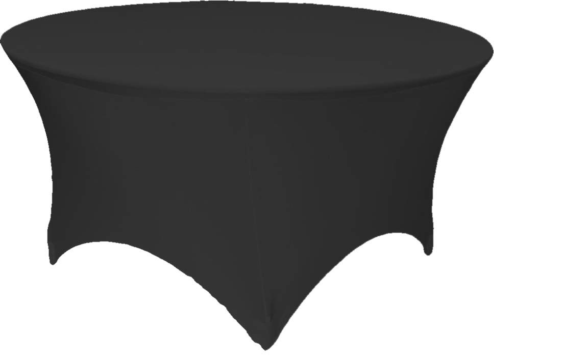 spandex table cloth (black, 5ft round 150x75cm)