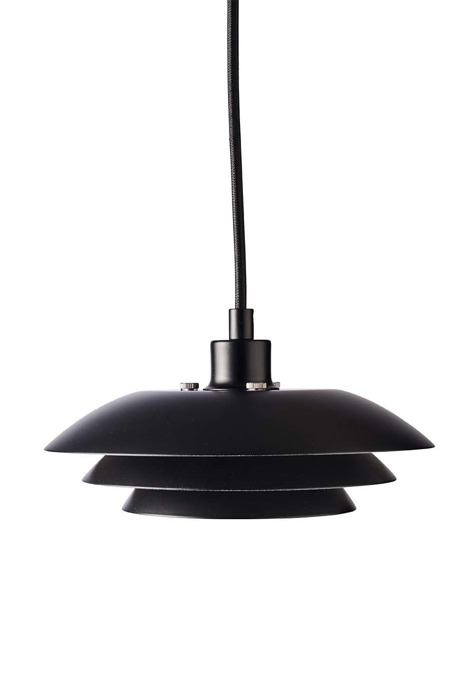 Dyberg Larsen DL20 Hanging Pendant Light, 20 cm Diameter, Matt Black, 33 W