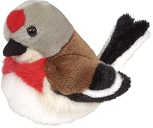 Wild Republic Birds 13-16cm RSPB Linnet with Real Bird Calls Plush