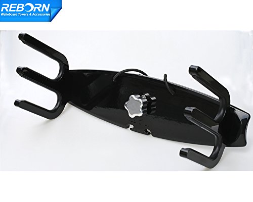 Reborn pro quick release water ski wakeboard tower rack glossy black - Thumbnail 2