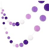 binpeng Purple Felt Ball 30mm 30 Balls Christmas Tassel Garland Pom Pom Ball String Ba 78in(2M) (Purple Mermaid Party 3 cm/30 Balls Garland)