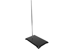 Ipetboom Standard Laboratory Metal Rack Stand with 40CM Rod and Square Base - Metalware Rack Lab Support Equipment for Chemis