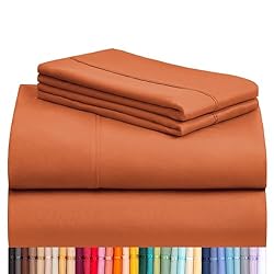 LuxClub 4 PC Sheet Sheets Deep Pockets 18" Eco