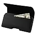 Reiko Leather Horizontal Carrying Pouch/Case for Samsung Galaxy S4 - Retail Packaging - Black