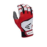 Easton Youth HS VRS Batting Gloves, White/Red, Medium