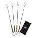 Barbeqa Campfire Marshmallow Roasting Sticks Telescoping 32″ Long 4 Person Smores Setthumb 1