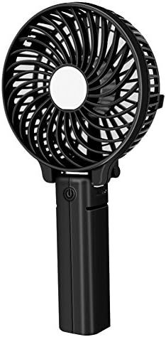 Portable Handheld Mini Fan - Foldable Personal Portable Battery Operated Fan with large Capacity,3 Adjustable Speeds,Strong Wind,USB Rechargeable,Cooling Electric Fan for Home,Office,Travel?Black?