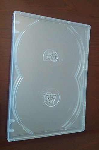 MegaDisc 10 Crystal Clear Standard 4 Discs DVD Replacement Case Storage Box 14mm Four Discs Holder W Flap