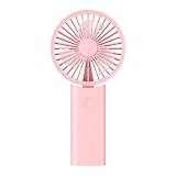 AIGOSI USB Charging Portable Portable Folding Small Fan Large Wind Desktop Small Electric Fan (Pink, 3000mAh)