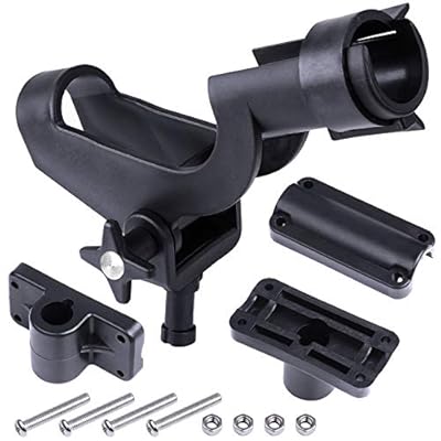 4 Pcs Fishing Boat Rods Holder 360 Degree Adjustable Folding Fishing Pole Holders With Large Clamp Opening For Boat Trolling Holder Pole Stand Rack Rod Bracke