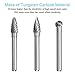 5pcs Tungsten Carbide Rotary Burr Set, Rotary Burr Tool with 6 mm (1/4