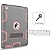 TOPSKY Compatible with iPad 2 Case,iPad 3 Case,iPad 4 Case,iPad 2/3/4 Kids Proof Case,Heavy Duty Shockproof Rugged Kickstand Protective Cover Case for iPad 2nd/3rd/4th Generation Retina(A1416/A1458) Grey Rose Gold