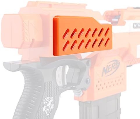 Worker F10555 3D Printed Extended Battery Cover for nerf n-strike elite stryfe - Orange