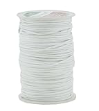 Mandala Crafts® Premium Quality Waxed Cord, for Beading and Macrame Supplies, 2mm, 100 Meters, 109 Yards, Different Color Selections (White)