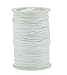 Mandala Crafts 2mm 109 Yards Jewelry Making Beading Crafting Macramé Waxed Cotton Cord Rope (White)