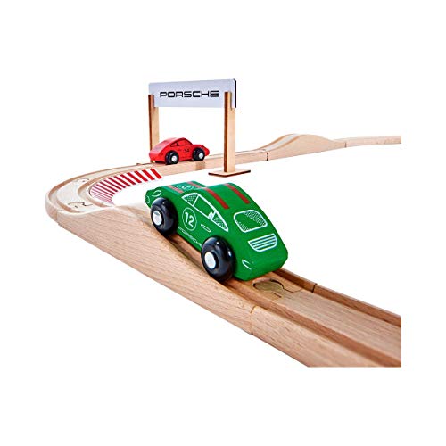 Eichhorn 109475850 - Schienenbahn Set Porsche Racing, 31-tlg., inkl. Zubehör, Streckenlänge: 350cm, FSC 100… – Bild 6